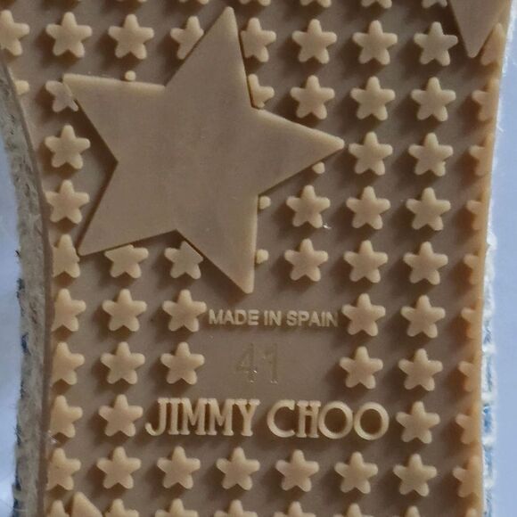 Jimmy Choo Dreya Denim Leather d'Orsay Espadrille Size 41/US11 - Picture 10 of 10